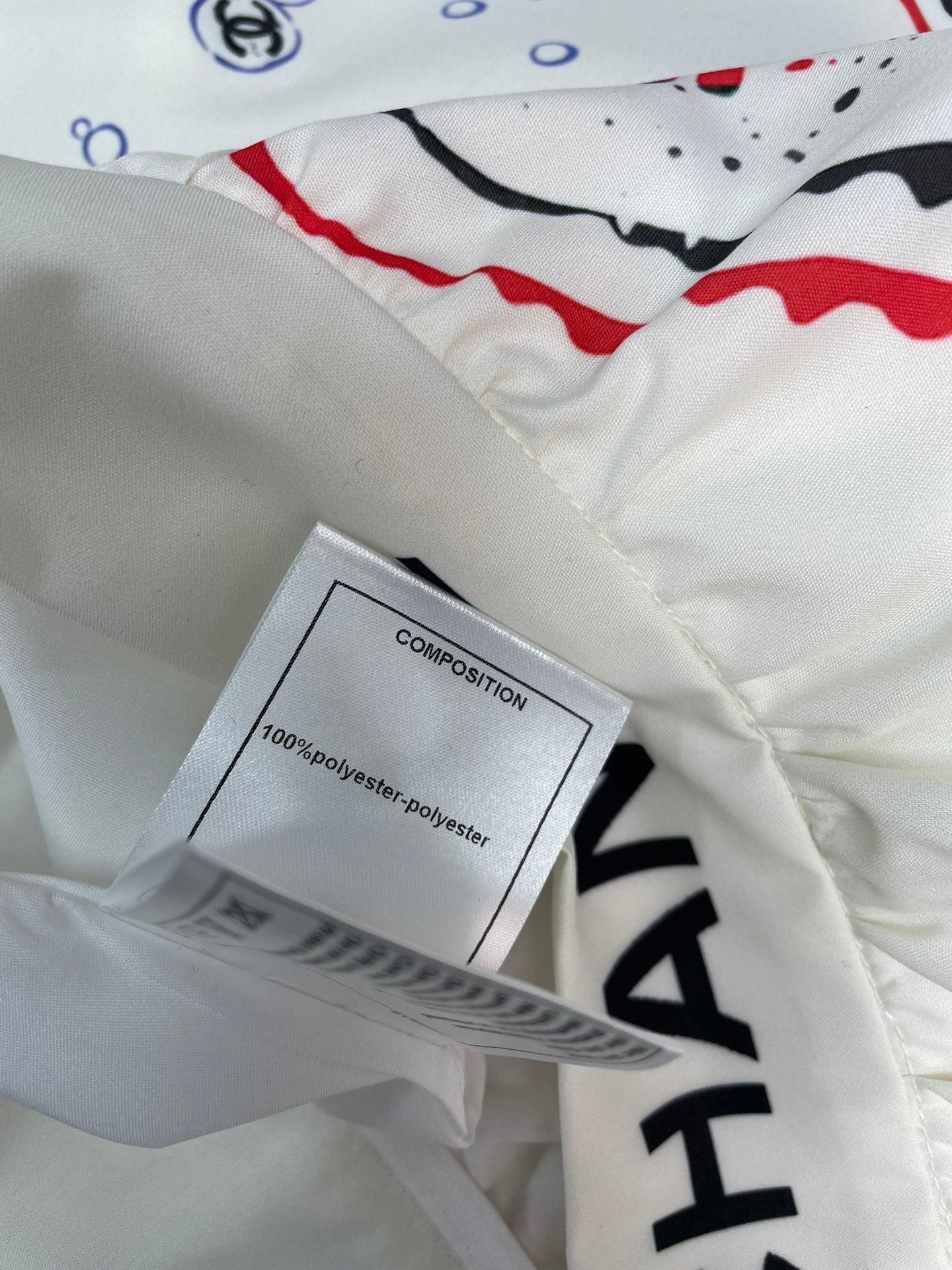 Chanel 2026 White Print Midi Skirt Polyester 440107