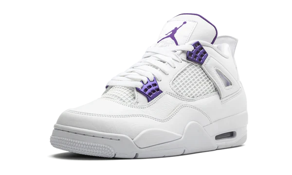 Nike Air Jordan 4 Retro White Purple Leather