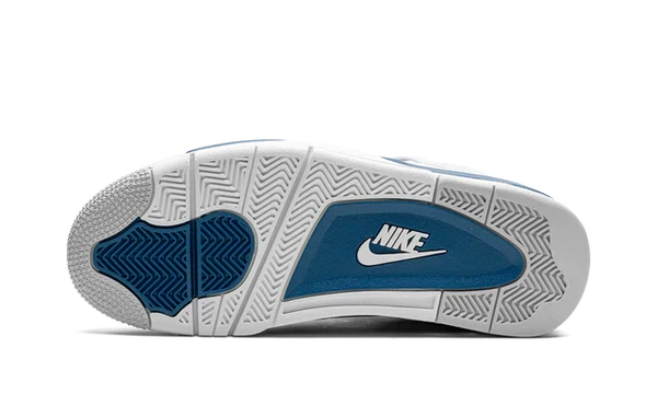 Nike Jordan 4 Retro Military Blue White Suede Leather