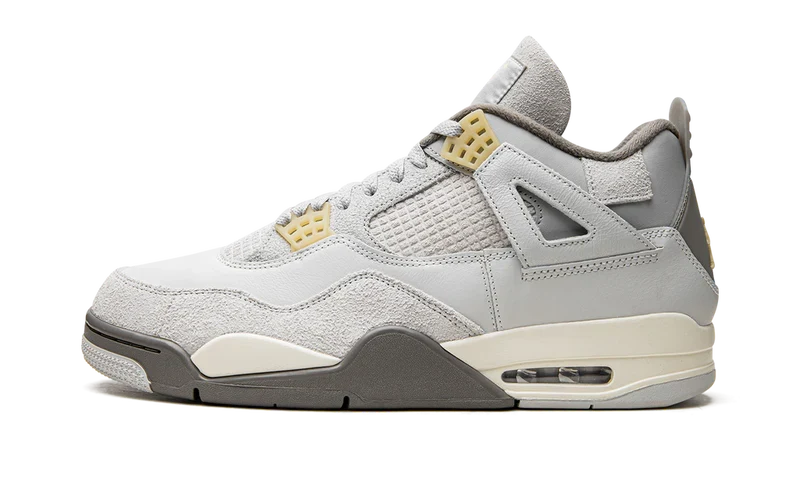 Nike Air Jordan 4 Light Gray Suede Leather