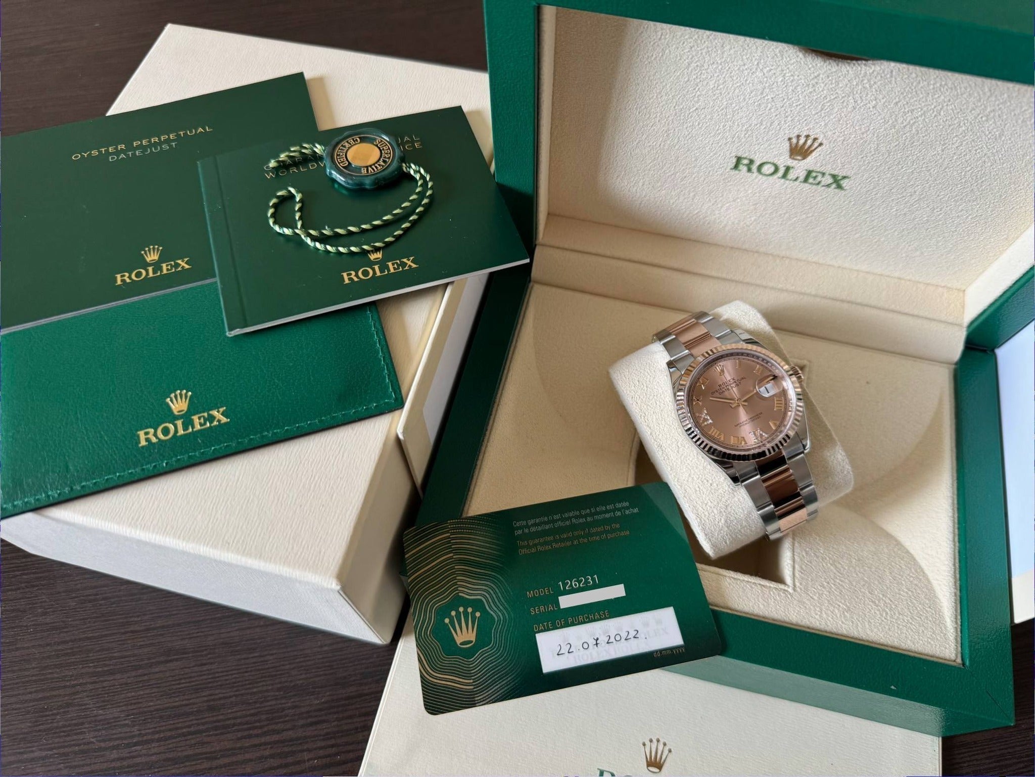 Rolex Datejust 36mm Stainless Steel and Rose Gold Rose VI IX Roman Oyster