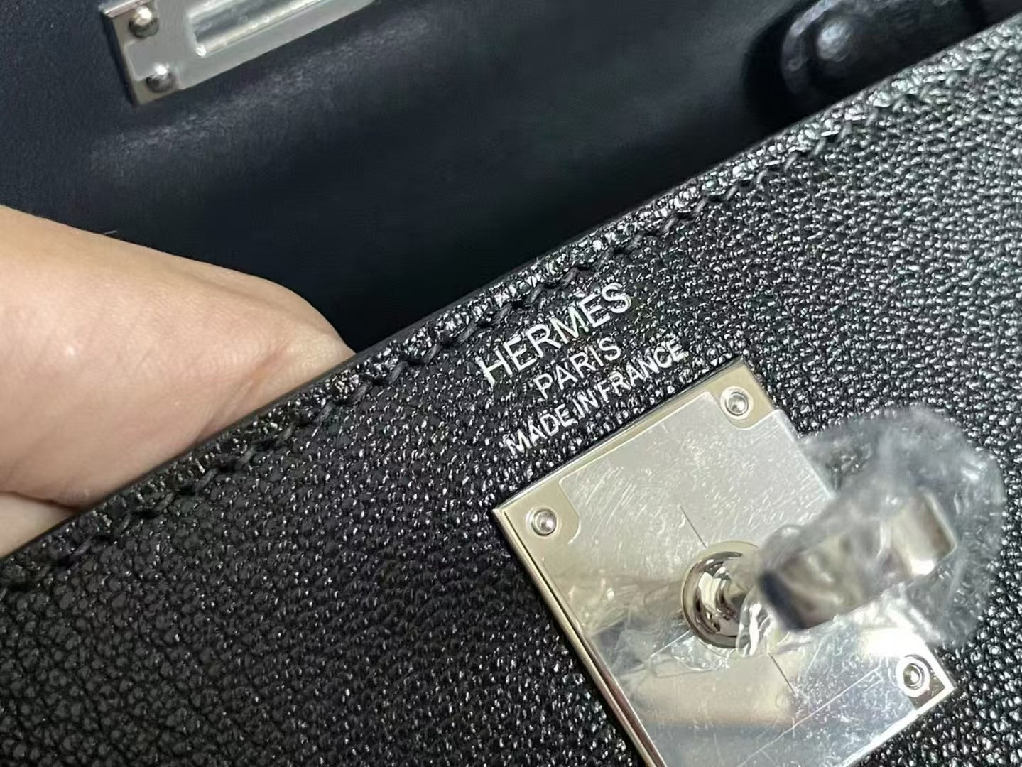 Hm Kelly Pochette To Go 27 Black Epsom Leather