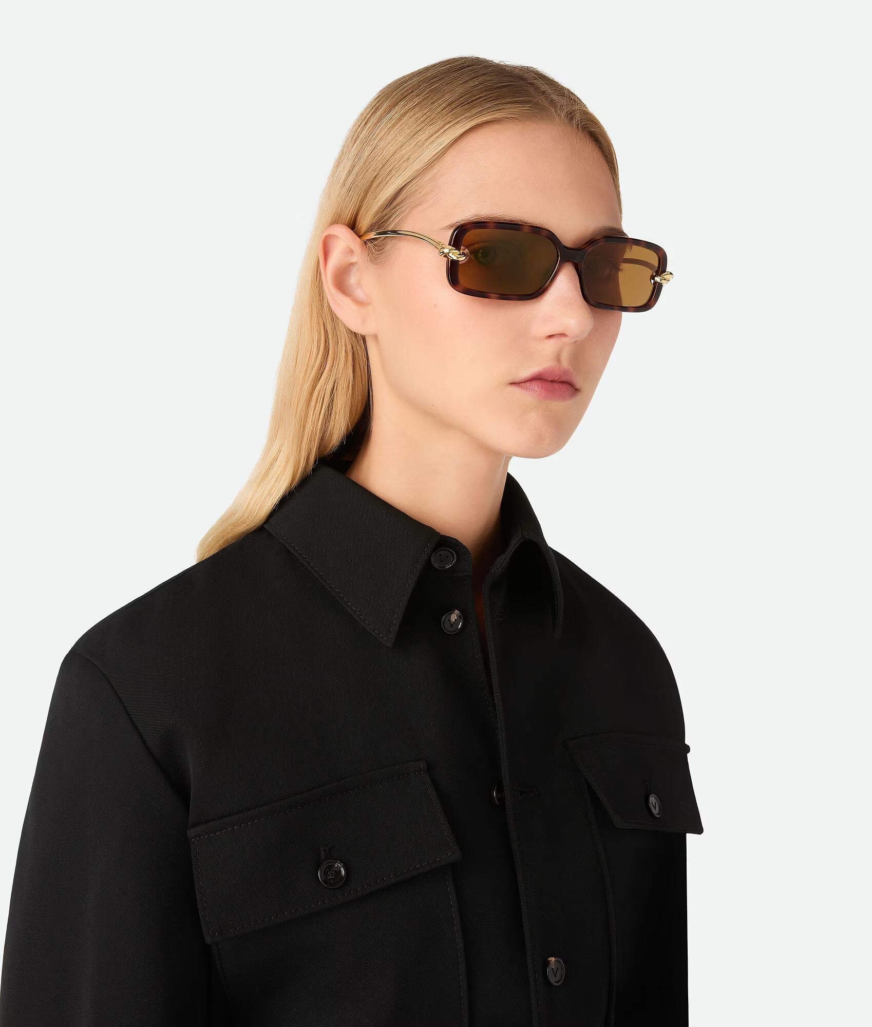 Bottega Veneta 2026 Knot Rectangular Sunglasses 149607