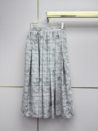 Dior 2026 Midi Skirt Grey Polyester 396914