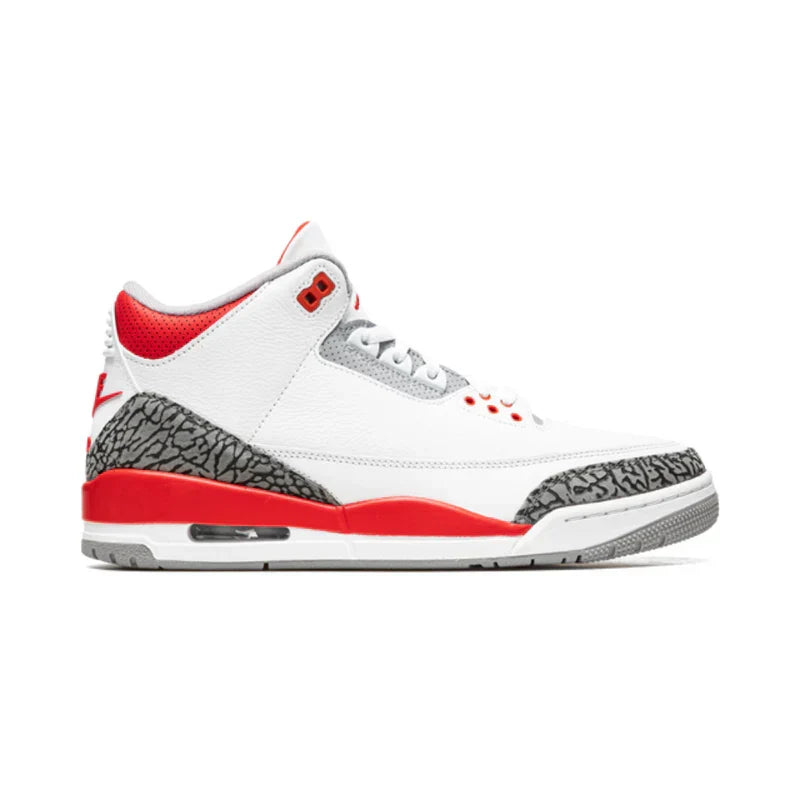 Nike Air Jordan 3 Fire Red White Gray Cowhide