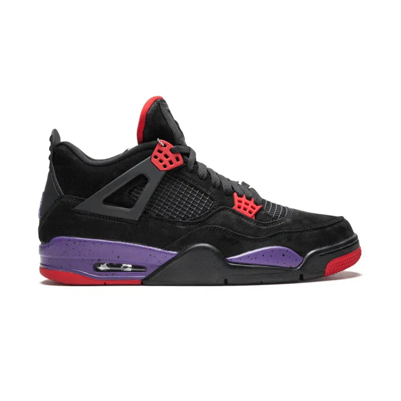 Nike Air Jordan 4 Raptors Black Purple Red Suede