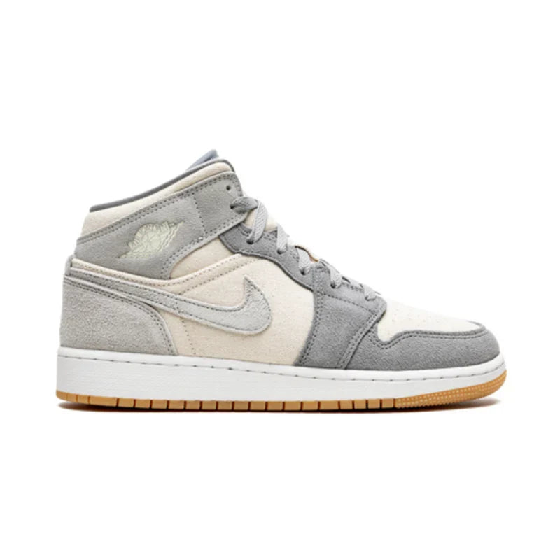 Nike Jordan 1 Mid SE Coconut Milk Particle Grey Suede