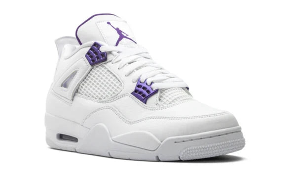 Nike Air Jordan 4 Retro White Purple Leather