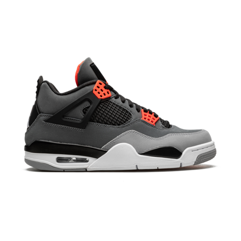 Nike Jordan 4 Black Gray Nubuck Mesh Suede 01