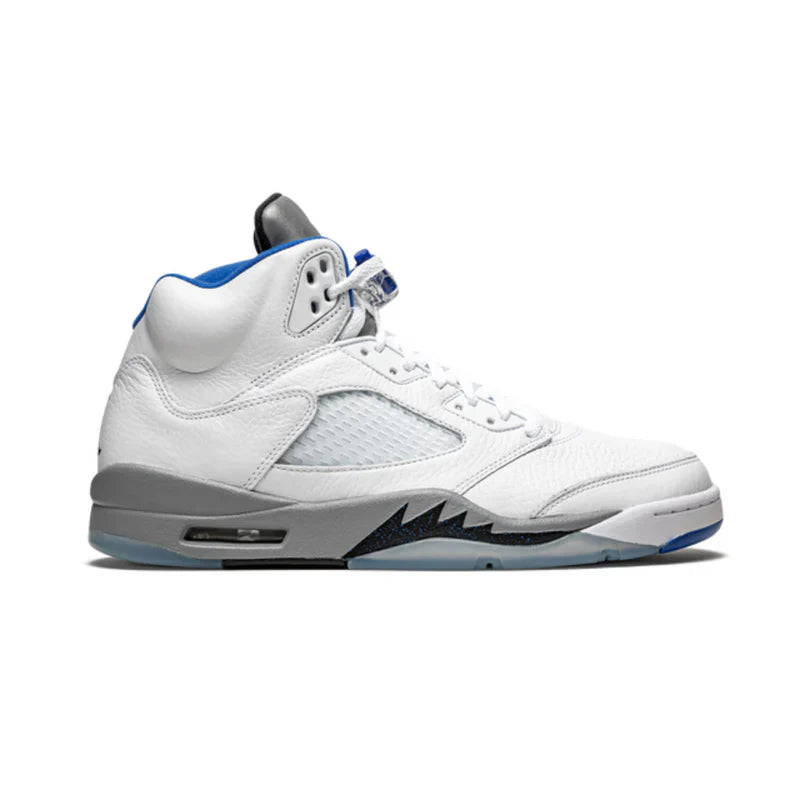 Nike Air Jordan 5 Retro White Stealth Gray Leather