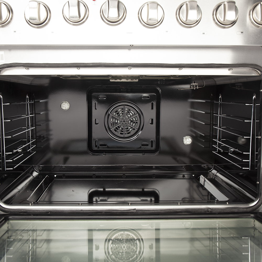 Forno FFSGS6156-36 36″ Galiano Gas Range with 240 Volt Electric Oven
