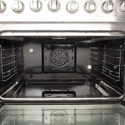Forno FFSGS6156-36 36″ Galiano Gas Range with 240 Volt Electric Oven