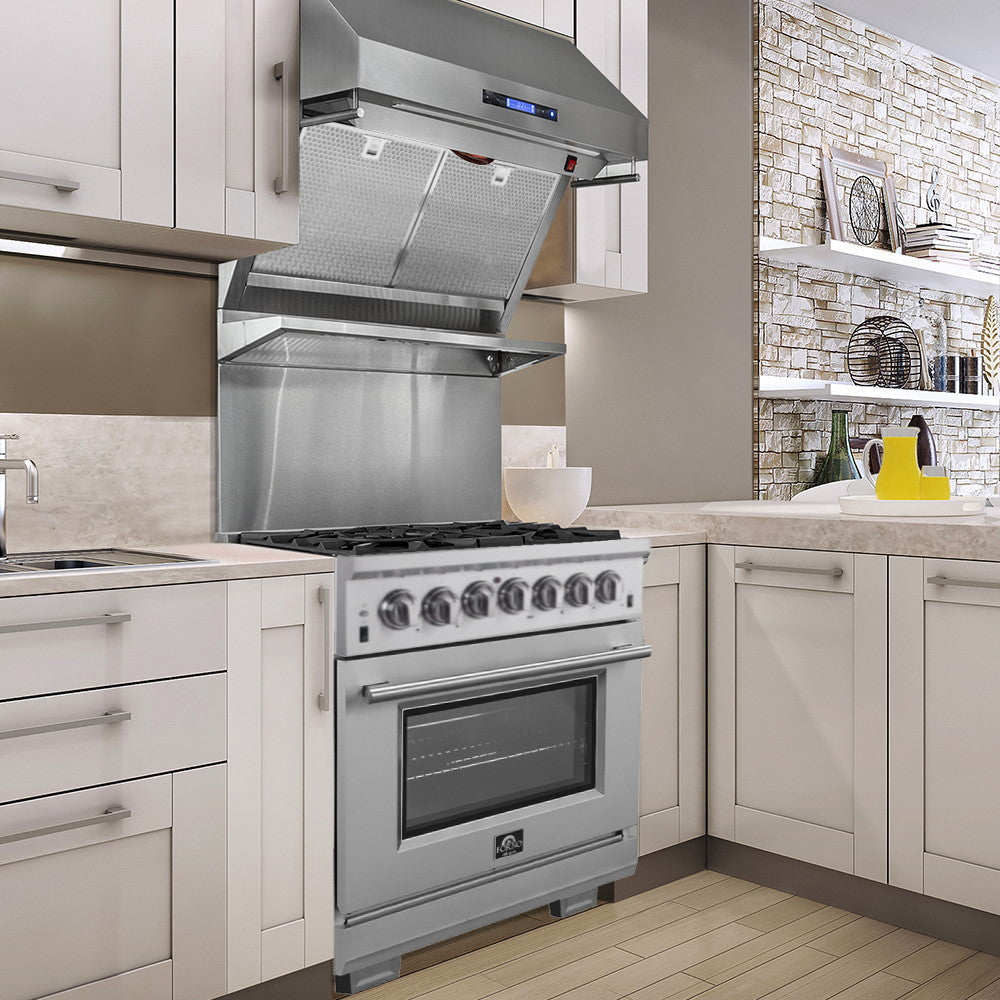 Forno FFSGS6187-30 30″ Capriasca Gas Range with 240 Volt Electric Oven