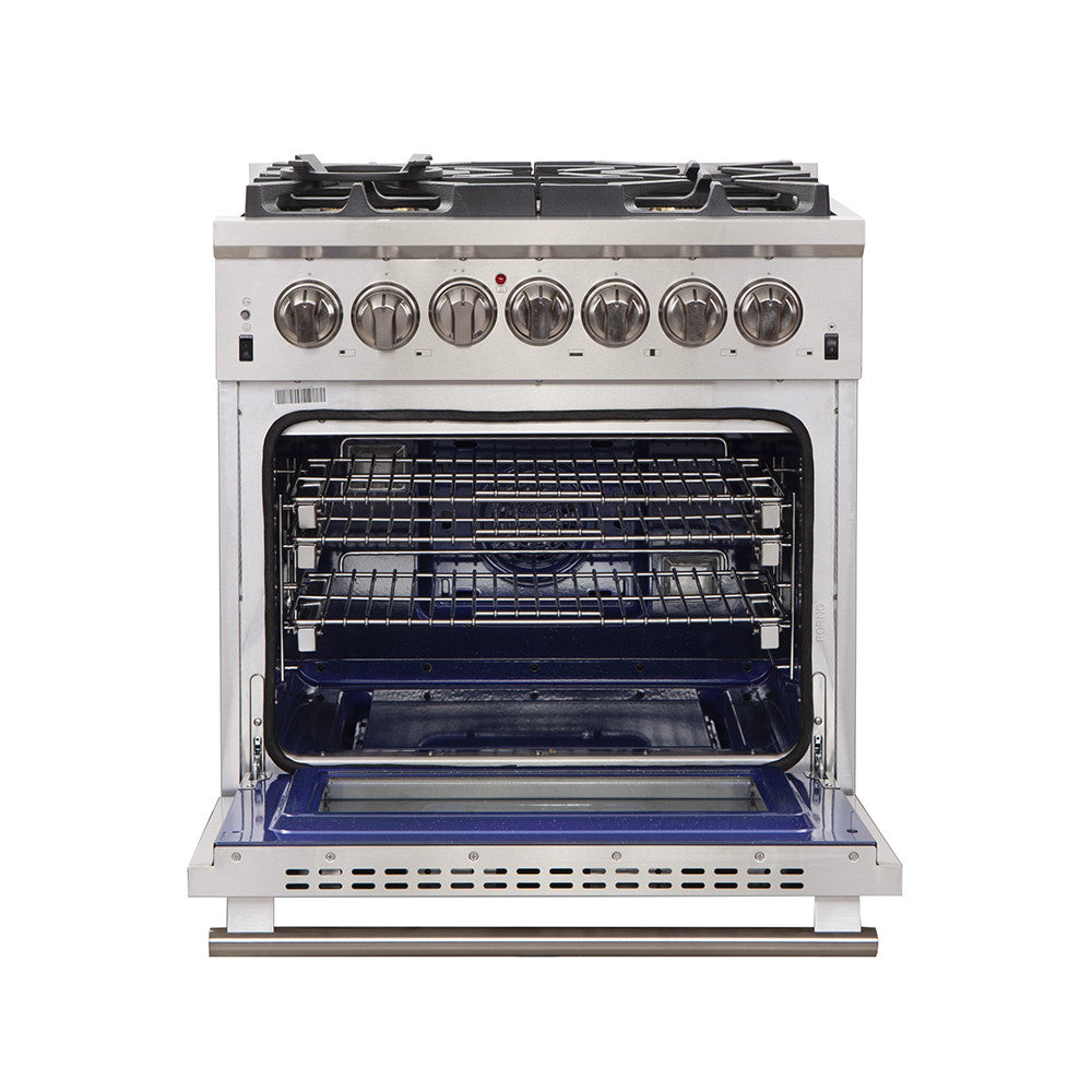 Forno FFSGS6187-30 30″ Capriasca Gas Range with 240 Volt Electric Oven