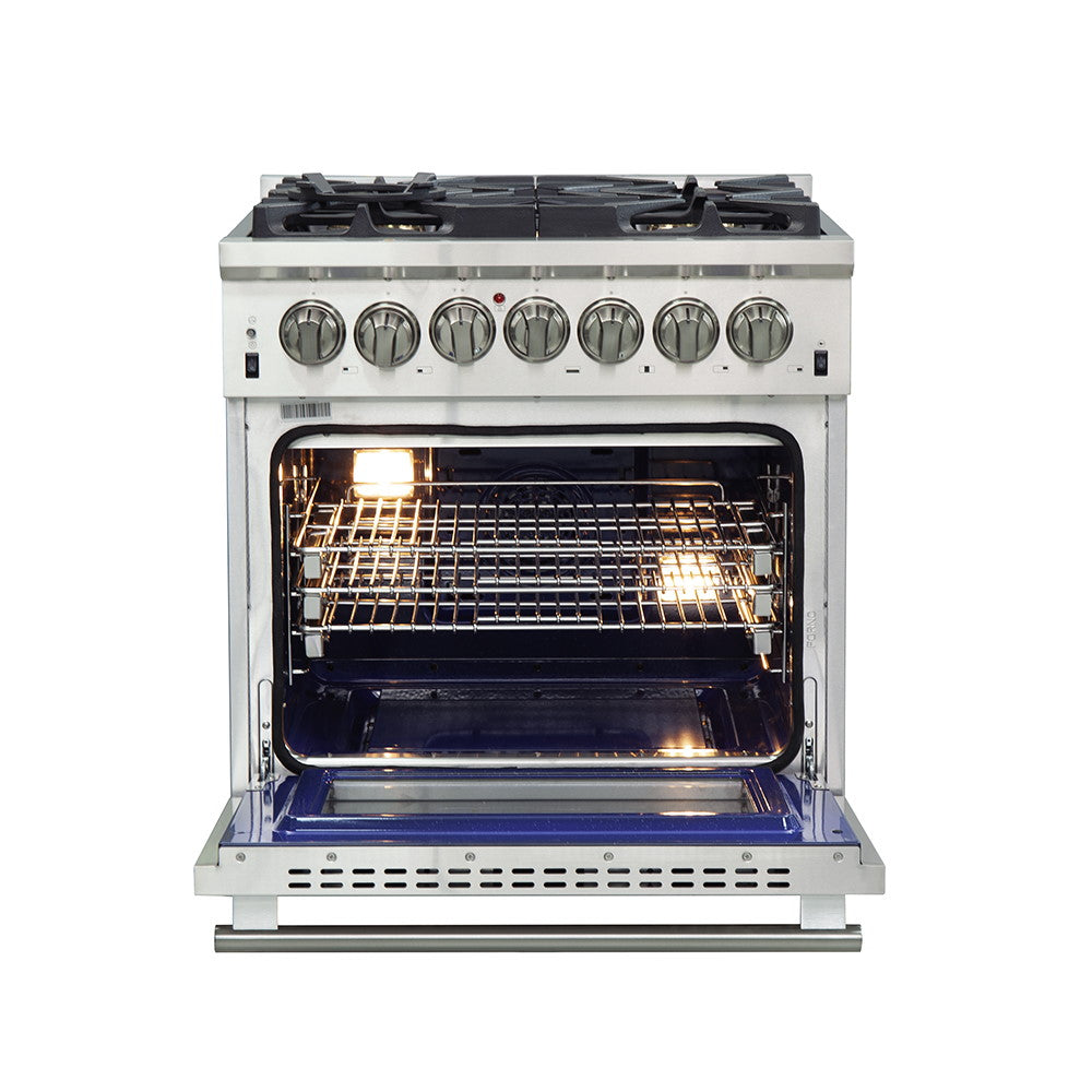 Forno FFSGS6187-30 30″ Capriasca Gas Range with 240 Volt Electric Oven