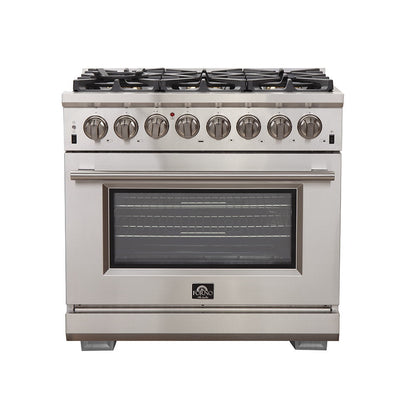 Forno FFSGS6187-36 36″ Capriasca Gas Range with Electric Oven