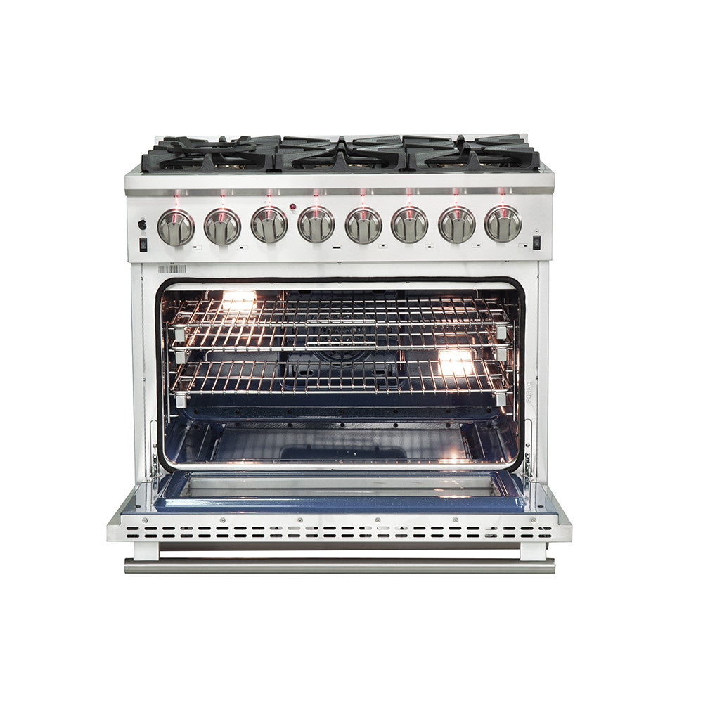 Forno FFSGS6187-36 36″ Capriasca Gas Range with Electric Oven