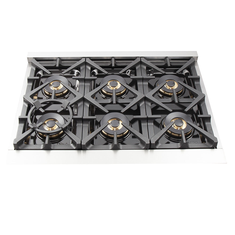 Forno FFSGS6187-36 36″ Capriasca Gas Range with Electric Oven
