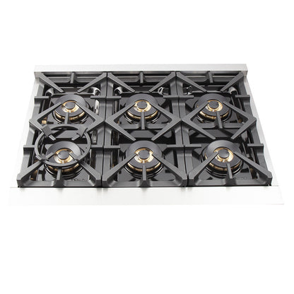 Forno FFSGS6187-36 36″ Capriasca Gas Range with Electric Oven