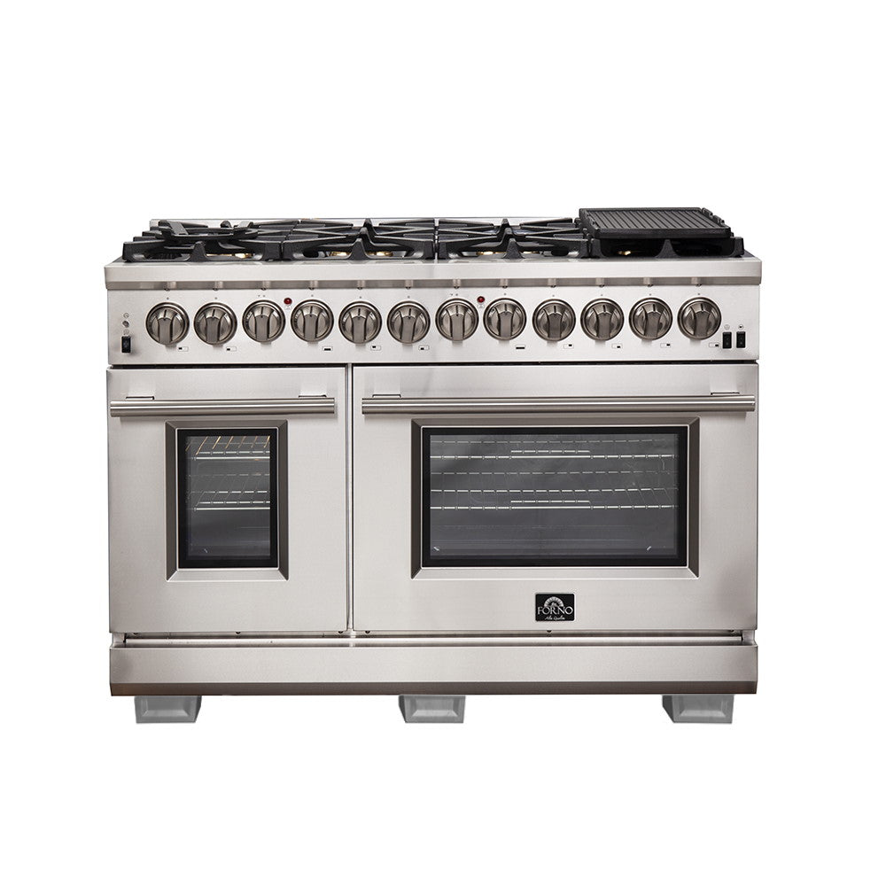 Forno FFSGS6187-48 48″ Capriasca Gas Range with 240 Volt Electric Oven