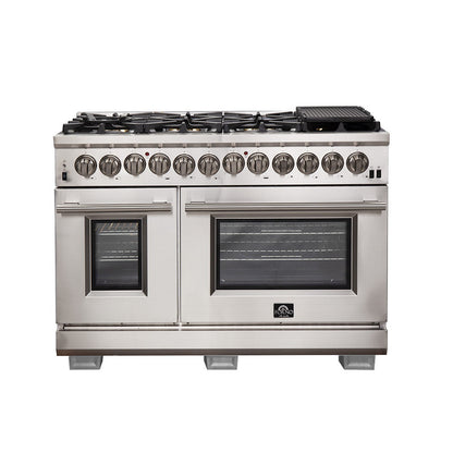 Forno FFSGS6187-48 48″ Capriasca Gas Range with 240 Volt Electric Oven