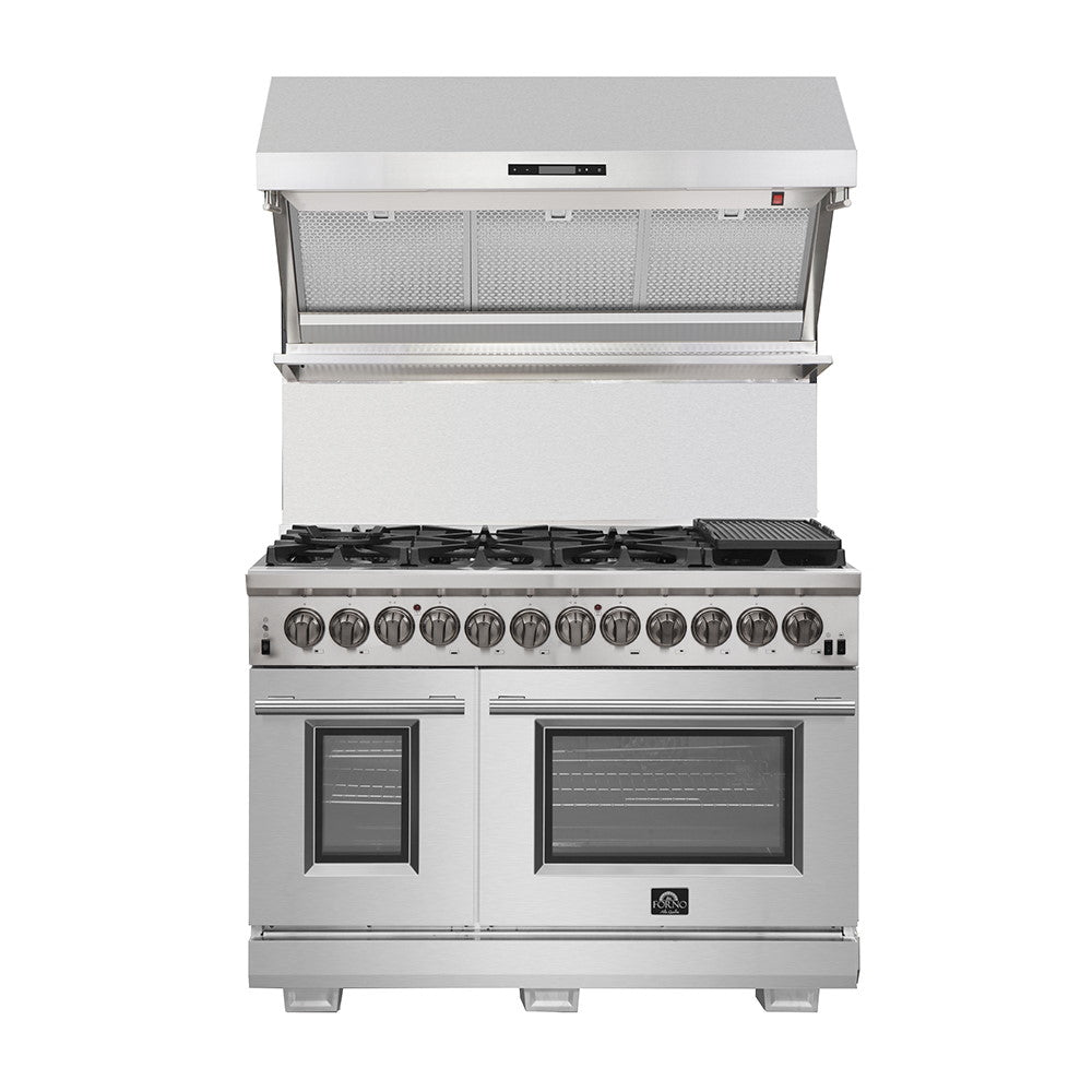 Forno FFSGS6187-48 48″ Capriasca Gas Range with 240 Volt Electric Oven