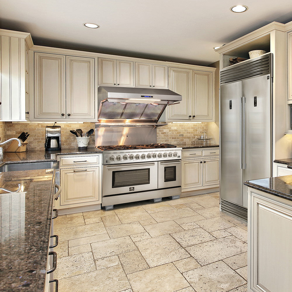 Forno FFSGS6187-48 48″ Capriasca Gas Range with 240 Volt Electric Oven