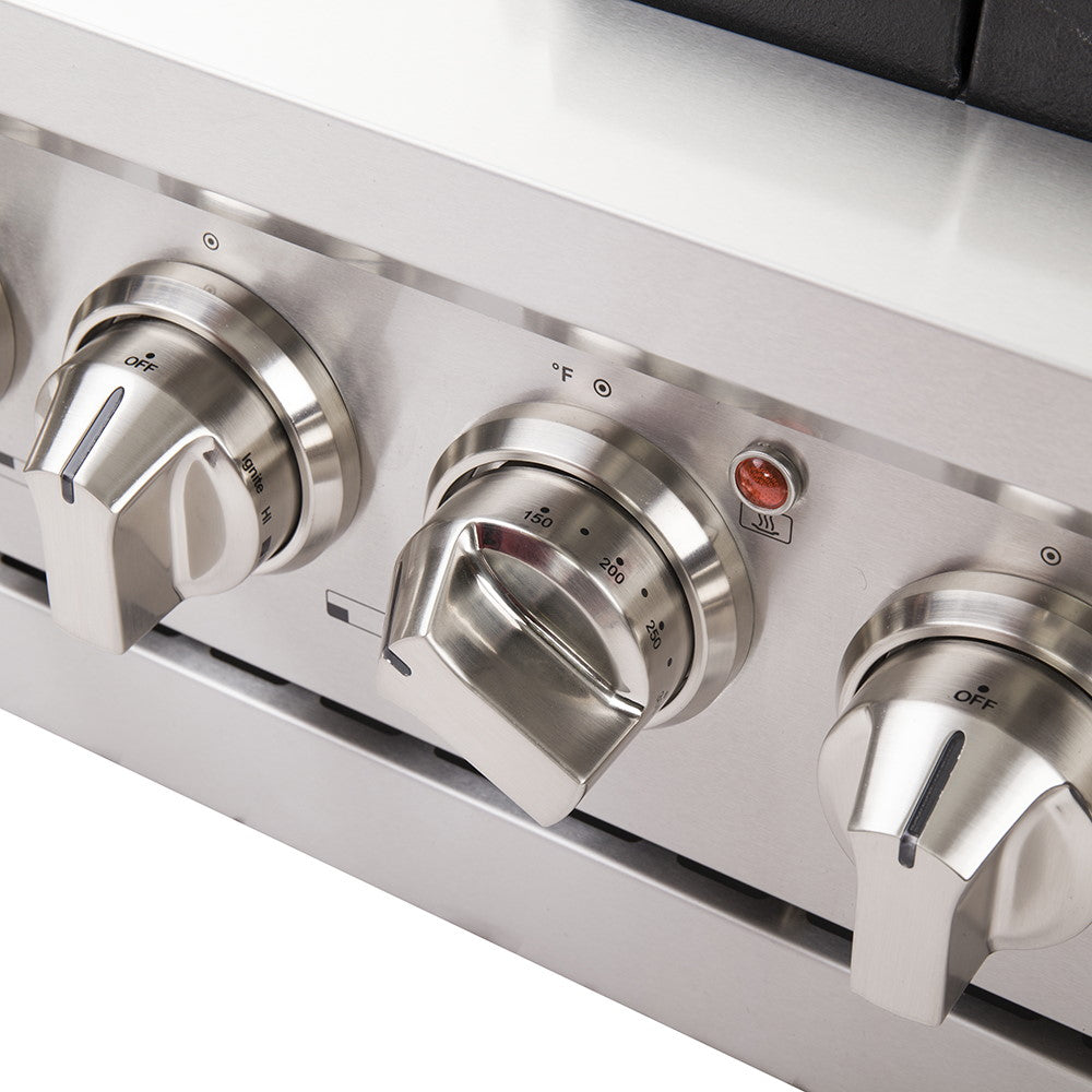 Forno FFSGS6260-36 36” Capriasca with FORNO ALTA QUALITA Pro-Style Gas 6 Italian Burners 120,000 BTU All 304 Stainless Steel