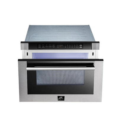 Forno FMWDR3000-24 24" 1.2 cu. ft. Microwave Drawer in Stainless Steel