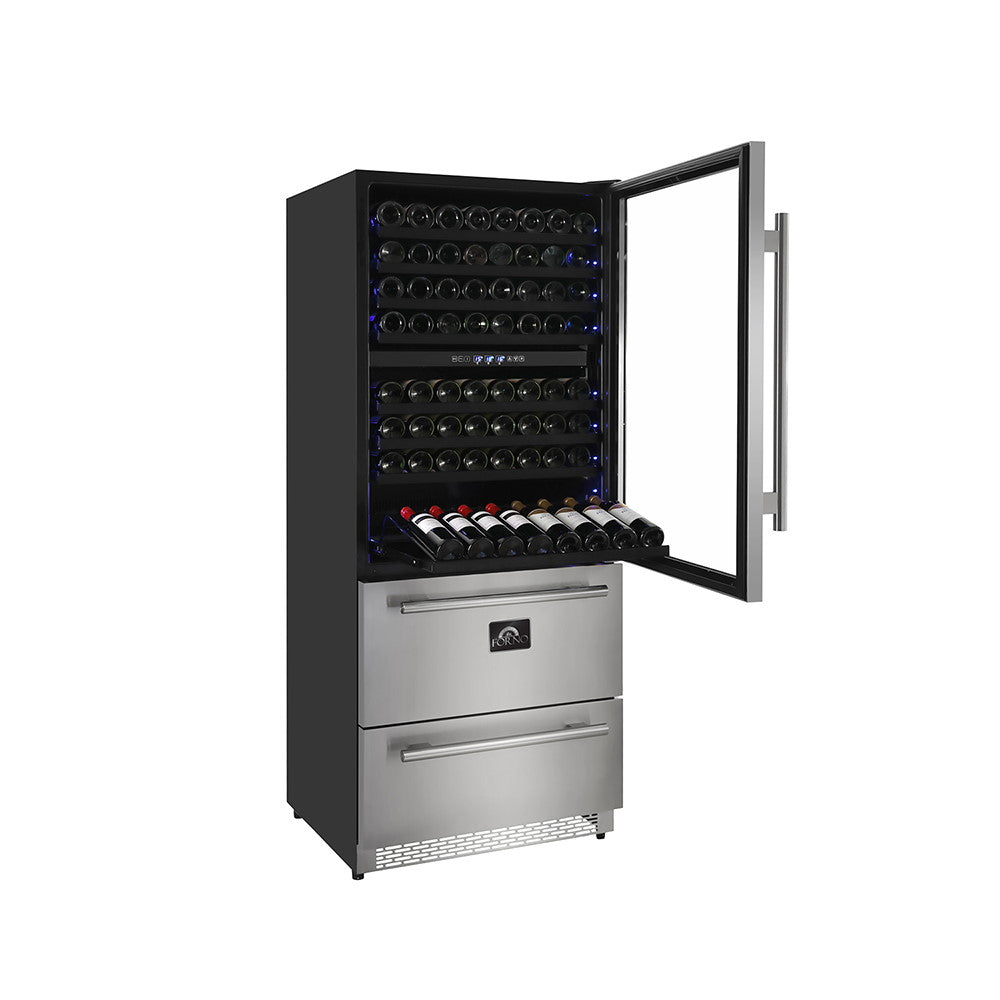 Forno FWCDR6661-30S Wine Cooler – Capraia Triple Zone 144/200 Bottles-Cans