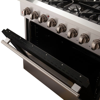 Forno FFSGS6156-36 36″ Galiano Gas Range with 240 Volt Electric Oven