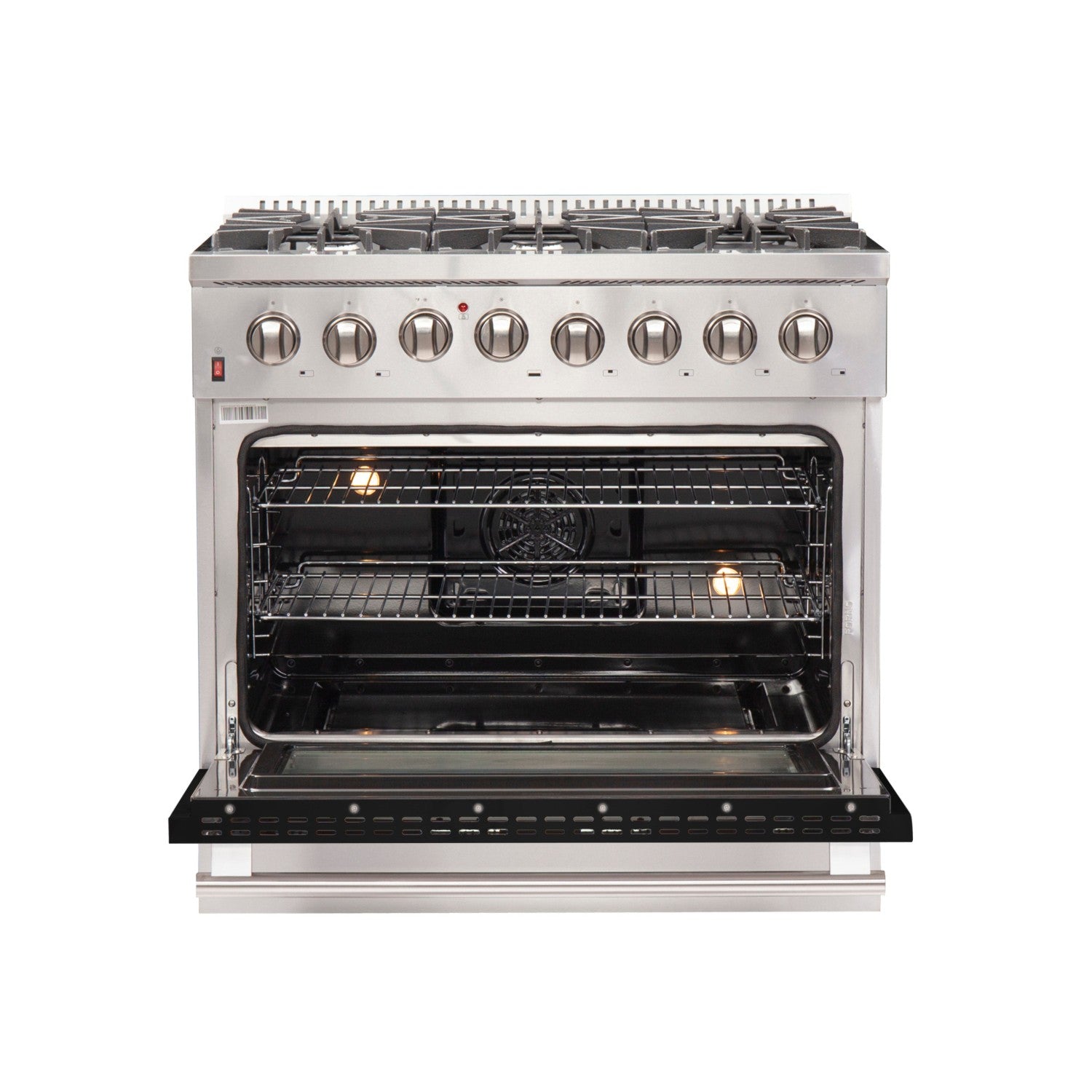 Forno FFSGS6156-36 36″ Galiano Gas Range with 240 Volt Electric Oven