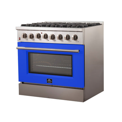 Forno FFSGS6156-36 36″ Galiano Gas Range with 240 Volt Electric Oven