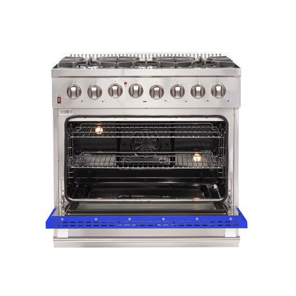 Forno FFSGS6156-36 36″ Galiano Gas Range with 240 Volt Electric Oven