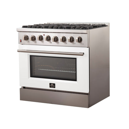 Forno FFSGS6156-36 36″ Galiano Gas Range with 240 Volt Electric Oven