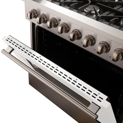 Forno FFSGS6156-36 36″ Galiano Gas Range with 240 Volt Electric Oven