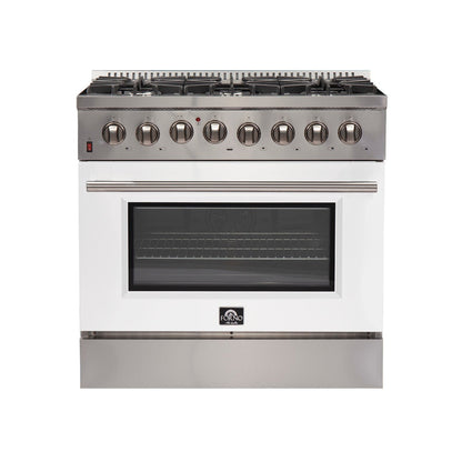 Forno FFSGS6156-36 36″ Galiano Gas Range with 240 Volt Electric Oven