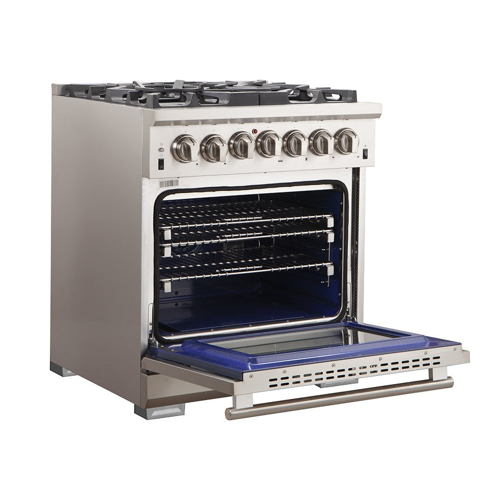 Forno FFSGS6187-30 30″ Capriasca Gas Range with 240 Volt Electric Oven