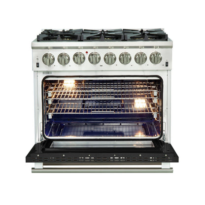 Forno FFSGS6187-36 36″ Capriasca Gas Range with Electric Oven