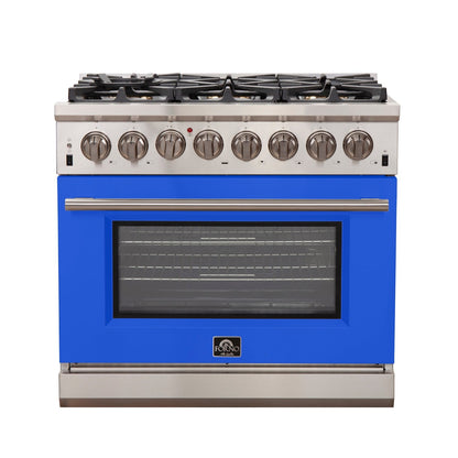 Forno FFSGS6187-36 36″ Capriasca Gas Range with Electric Oven