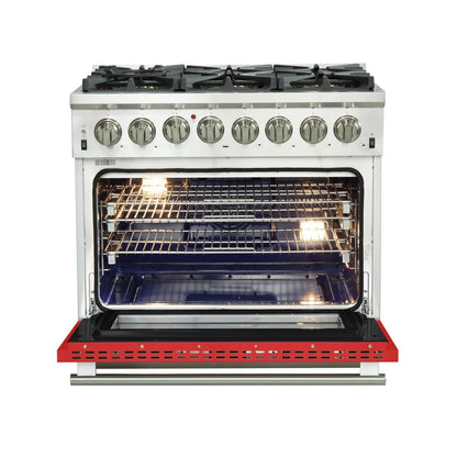 Forno FFSGS6187-36 36″ Capriasca Gas Range with Electric Oven