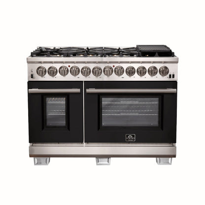 Forno FFSGS6187-48 48″ Capriasca Gas Range with 240 Volt Electric Oven
