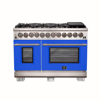 Forno FFSGS6187-48 48″ Capriasca Gas Range with 240 Volt Electric Oven