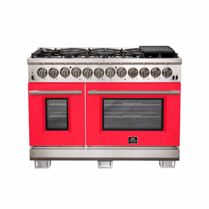 Forno FFSGS6187-48 48″ Capriasca Gas Range with 240 Volt Electric Oven
