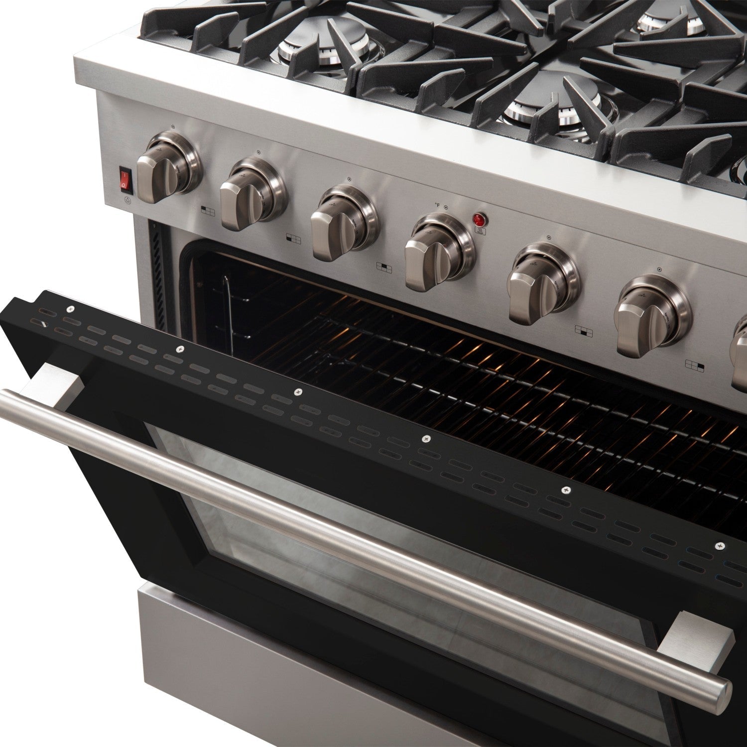 Forno FFSGS6244-36 36″ Galiano Gas Range with FORNO ALTA QUALITA Pro-Style Gas 6 Italian Burners 83,000 BTU All Stainless Steel