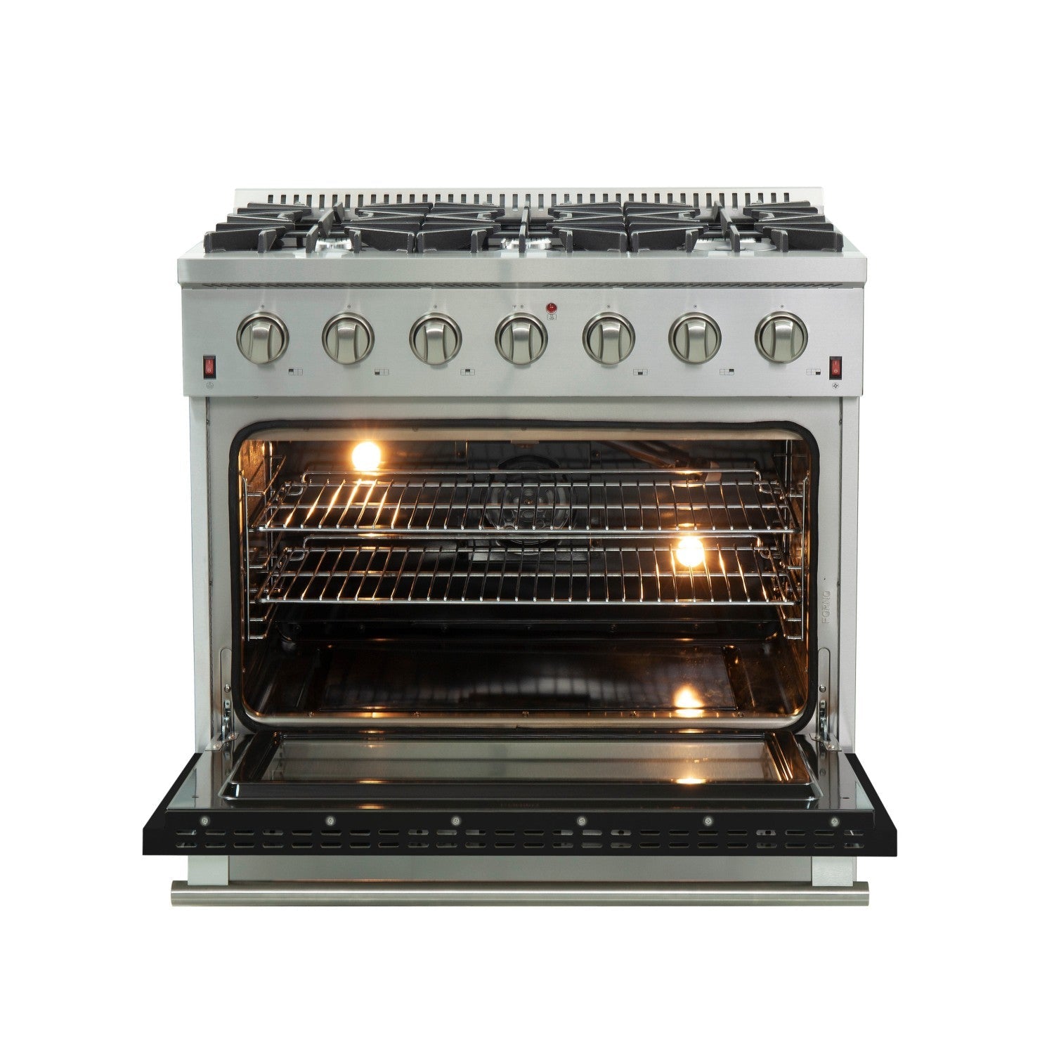 Forno FFSGS6244-36 36″ Galiano Gas Range with FORNO ALTA QUALITA Pro-Style Gas 6 Italian Burners 83,000 BTU All Stainless Steel
