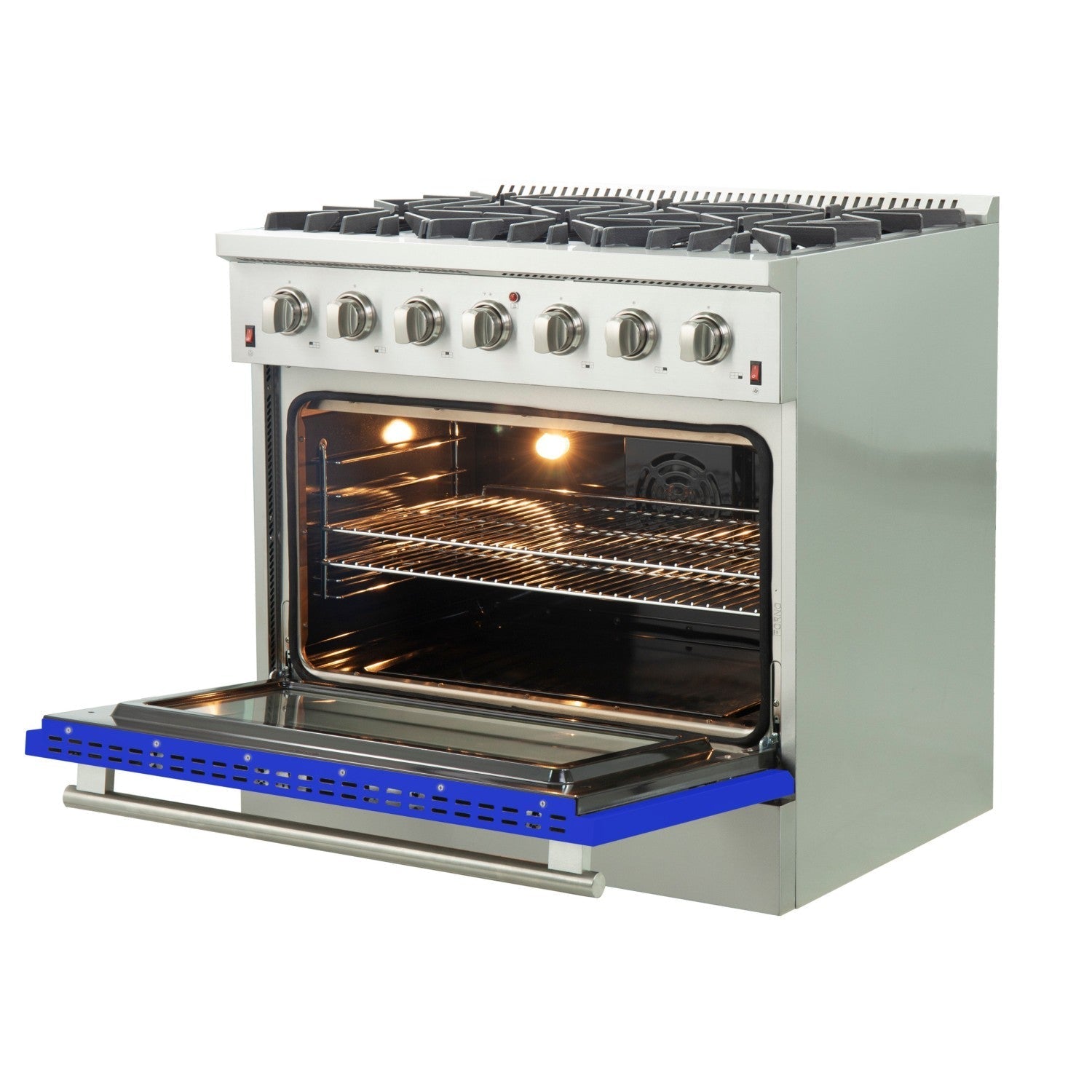 Forno FFSGS6244-36 36″ Galiano Gas Range with FORNO ALTA QUALITA Pro-Style Gas 6 Italian Burners 83,000 BTU All Stainless Steel