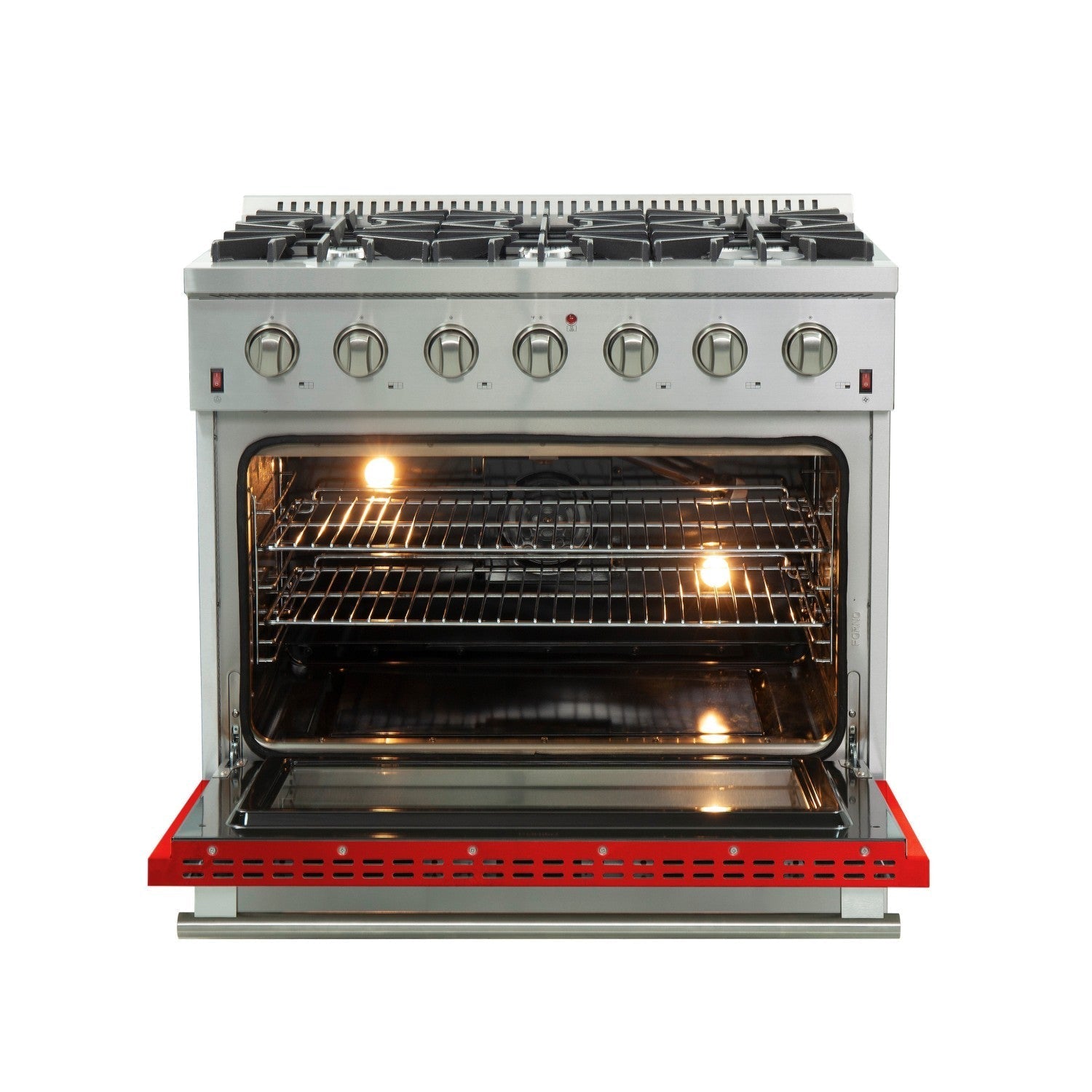 Forno FFSGS6244-36 36″ Galiano Gas Range with FORNO ALTA QUALITA Pro-Style Gas 6 Italian Burners 83,000 BTU All Stainless Steel