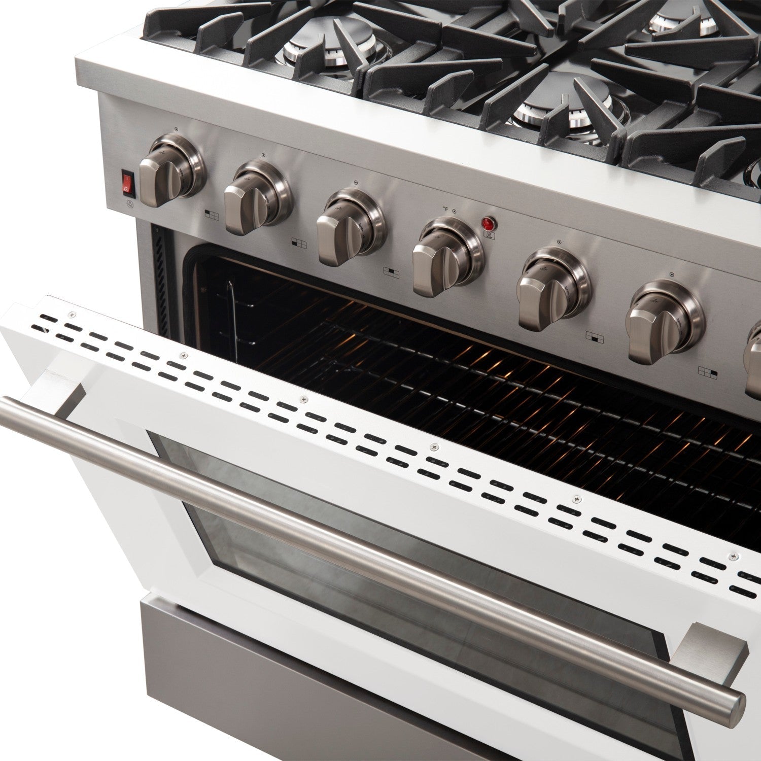 Forno FFSGS6244-36 36″ Galiano Gas Range with FORNO ALTA QUALITA Pro-Style Gas 6 Italian Burners 83,000 BTU All Stainless Steel