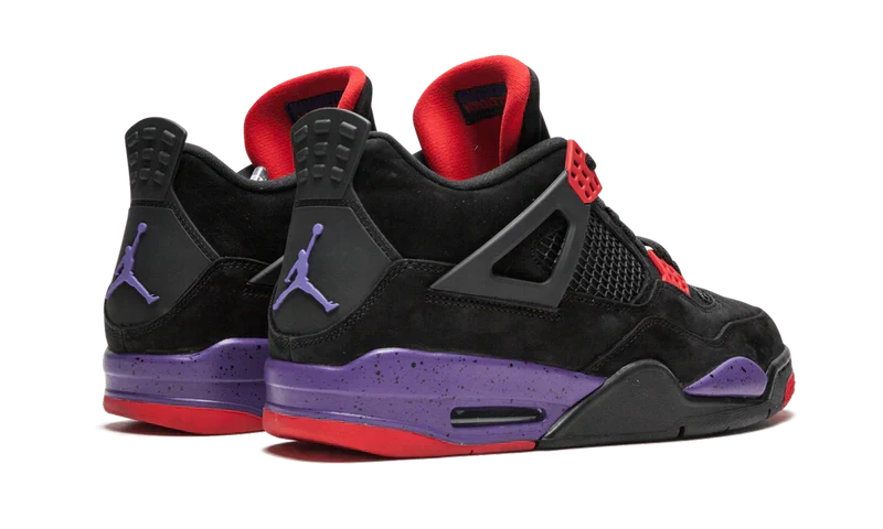 Nike Air Jordan 4 Raptors Black Purple Red Suede